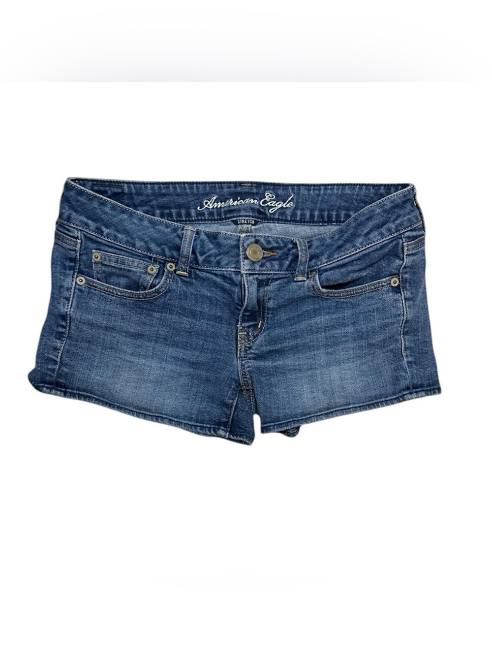 Vintage Y2K Blue Denim Low Rise American Eagle Shorts